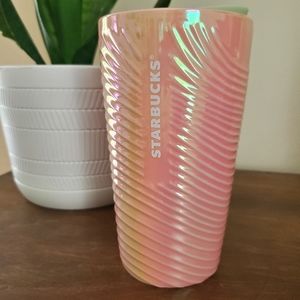Starbucks 2023 Textured Cotton Candy Luster Ceramic Travel Mug Tumbler
